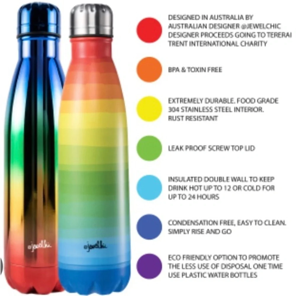 Jewelchic  500ml insulated metal drink bottle